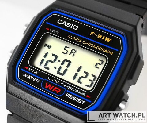Zegarek Męski CASIO F-91W-1YEG + BOX