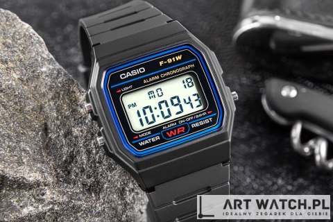 Zegarek Męski CASIO F-91W-1YEG + BOX