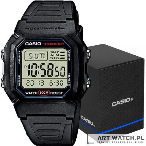 Zegarek Męski CASIO W-800H-1AVES + BOX