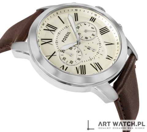 Zegarek Męski FOSSIL Grant Leather FS4735 + BOX