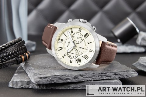 Zegarek Męski FOSSIL Grant Leather FS4735 + BOX