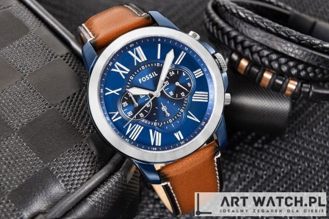 Zegarek Męski FOSSIL Grant Leather FS5151 + BOX